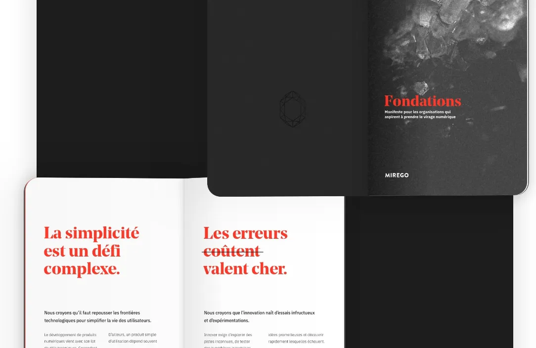 Foundations manifesto drafts: Inner cover and statements layout